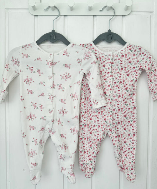 Matalan Coordinating Sleepsuits: Newborn