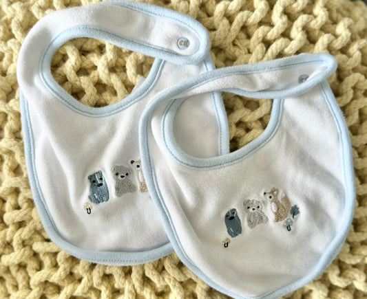 Little Nutmeg Matching Bibs: Tiny Baby