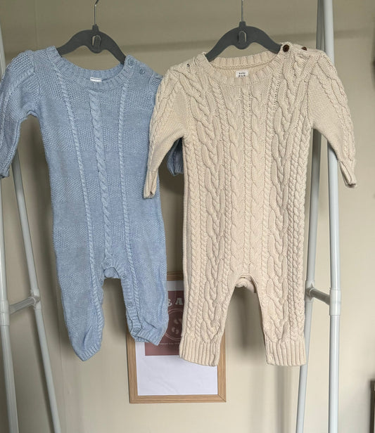 Baby Gap + Mini Club Coordinating Jumpsuits: 3-6