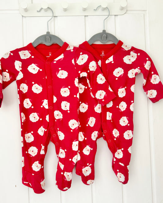 Mothercare Matching Sleepsuits: Newborn